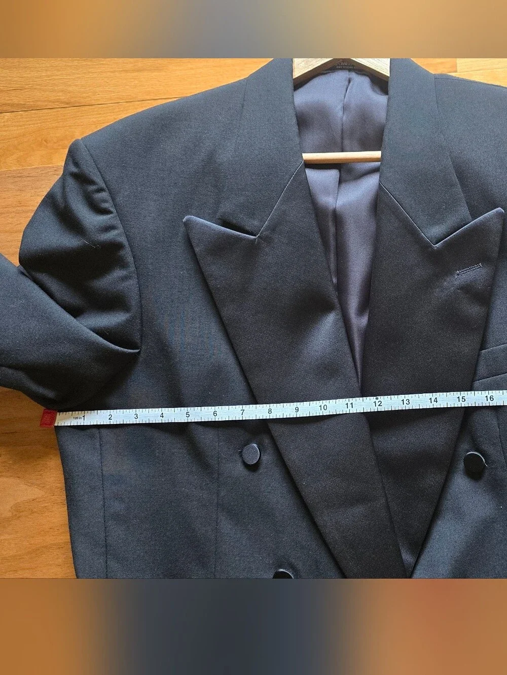Vintage Umberto Double Breasted Peak Lapel Tuxedo Dinner Jacket 42R Blazer Coat